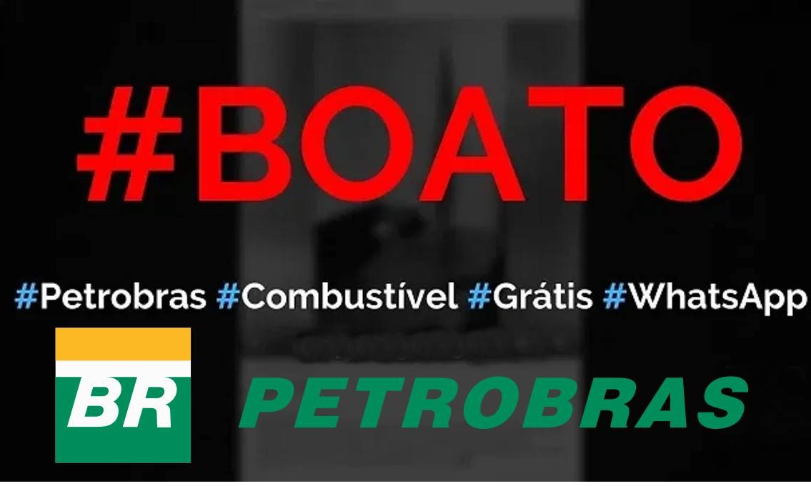 Notícia de que Petrobras oferece combustível de graça é golpe. Não clique