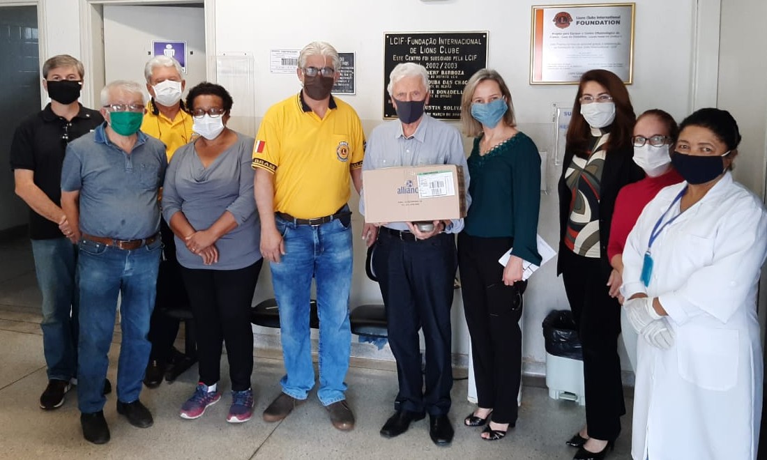 Lions Clube Franca doa máscaras para instituições na prevenção da pandemia