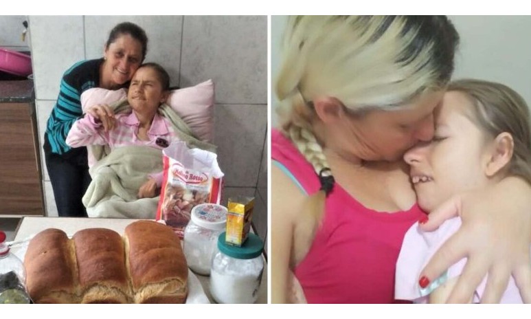 Para criar filha com paralisia, mãe assa pães em forno emprestado do vizinho