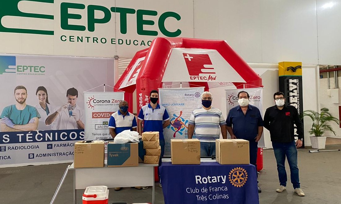 Rotary 3 Colinas realiza campanha Corona 0 em Franca e cidades da região