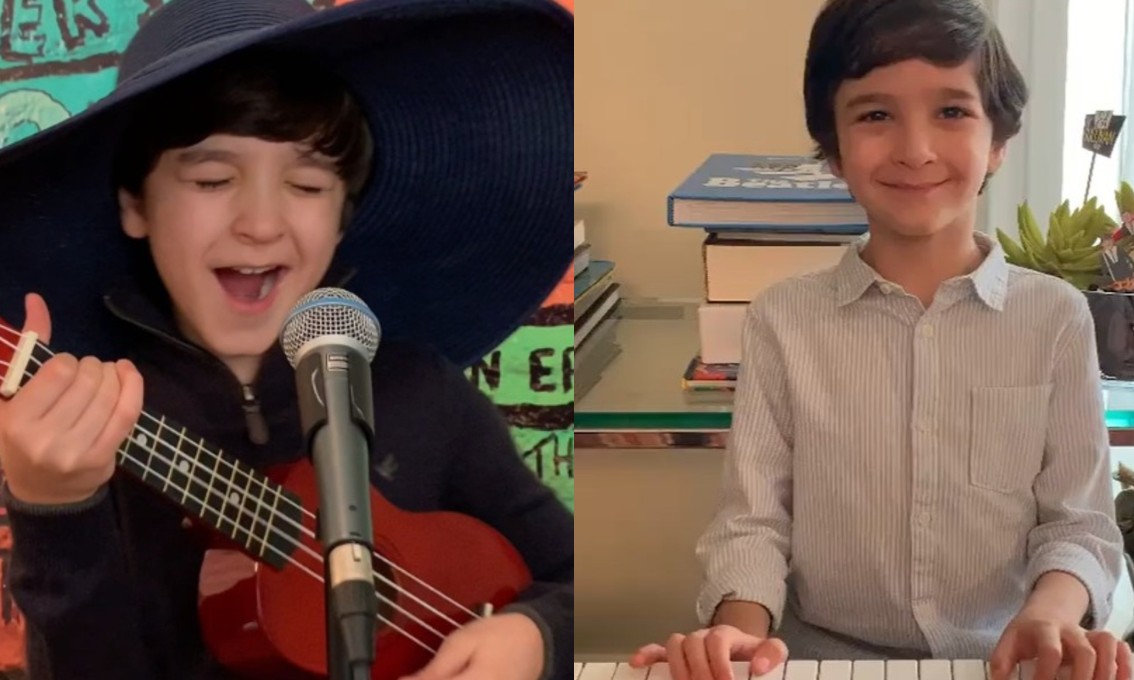 Menino se inspira nos Beatles e aprende a tocar 7 instrumentos musicais