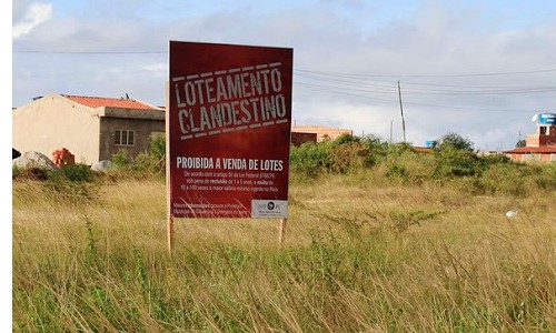 Novo loteamento clandestino é identificado por fiscais da Prefeitura