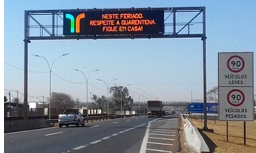 Mensagens nas rodovias estaduais reforçam orientação para motoristas