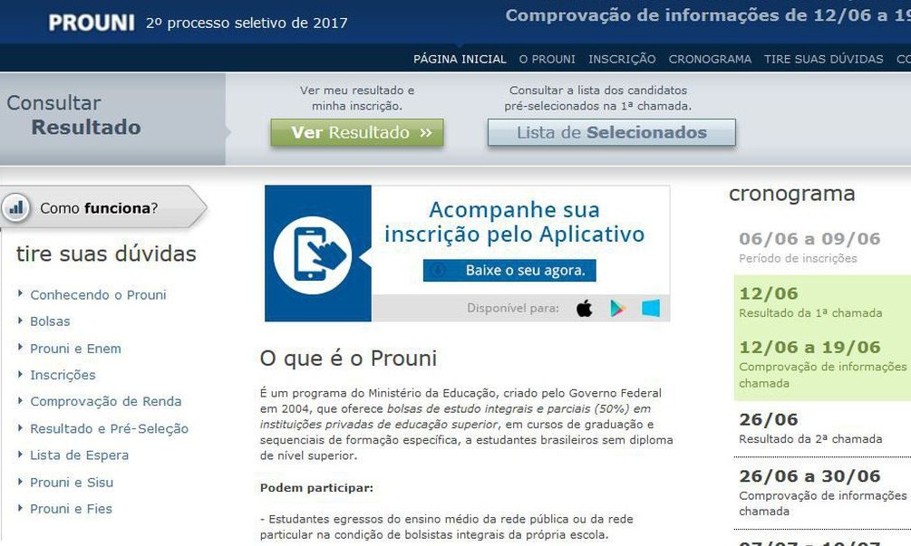 Inscrições para bolsas remanescentes do ProUni terminam quarta-feira (30)