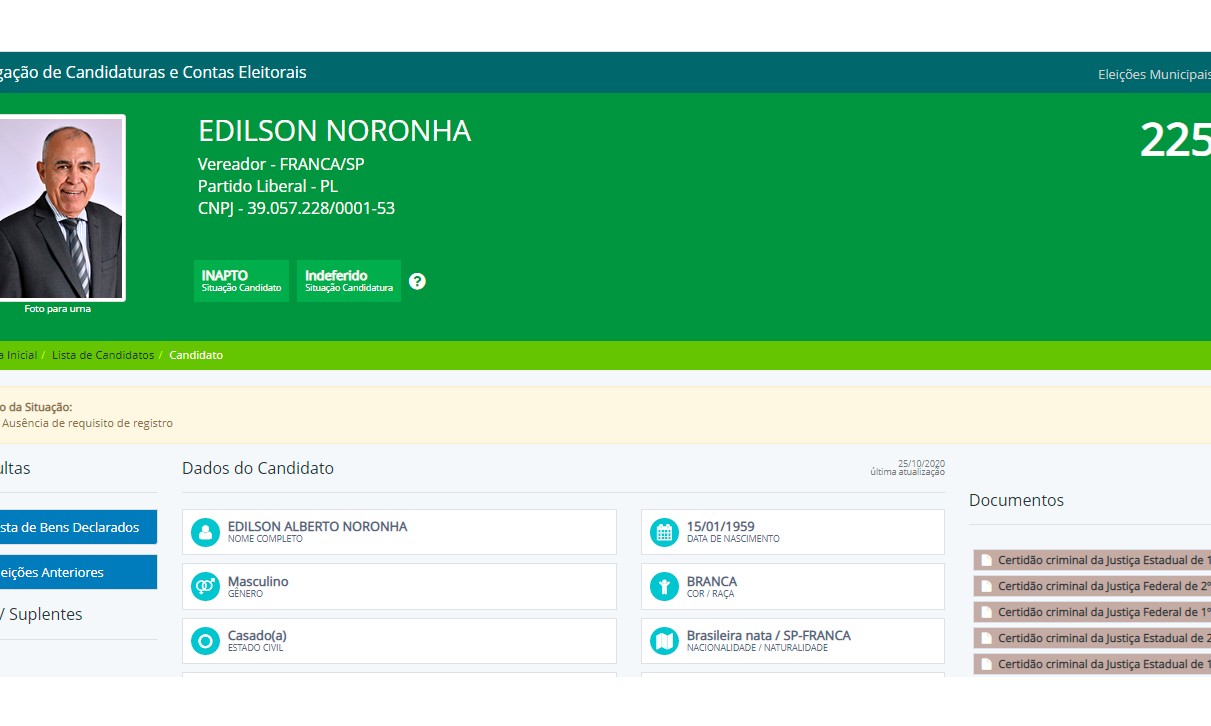 ​Justiça Eleitoral aprova candidatura de Edilson Noronha pelo PL francano