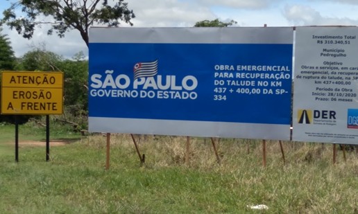 Finalmente: DER anuncia recuperação de talude na Portinari, em Pedregulho
