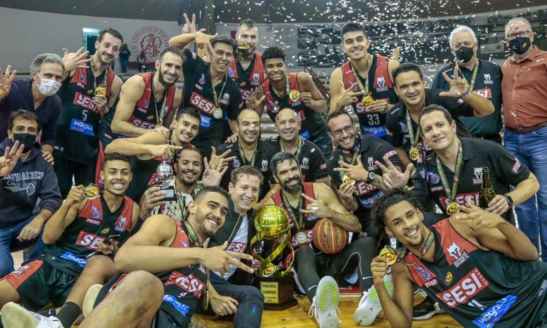 Sesi Franca domina o time do Paulistano e conquista o tricampeonato paulista