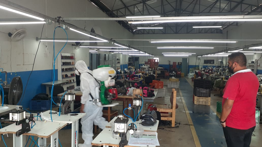 Mais proteção: fábricas em Pedregulho fazem sanitização para combater Covid 19