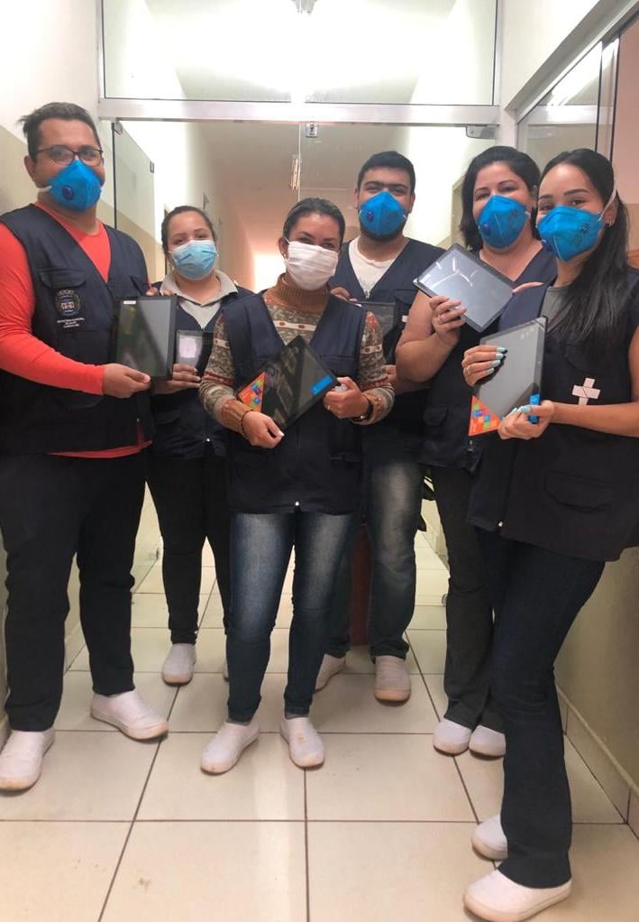 Equipes da Saúde recebem tablets para ampliar atendimento em Claraval