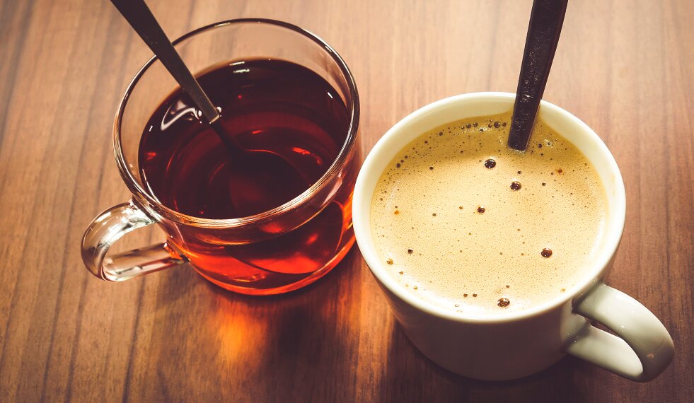 café e chá preto