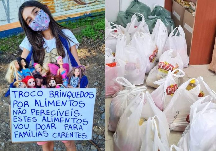 Jornal da Franca - Menina de 9 anos troca 200 brinquedos por alimentos para  famílias carentes - Jornal da Franca