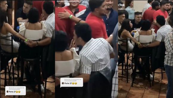 Vídeo feito em bar flagra momento em que casal infiel é exposto em plena luz do dia