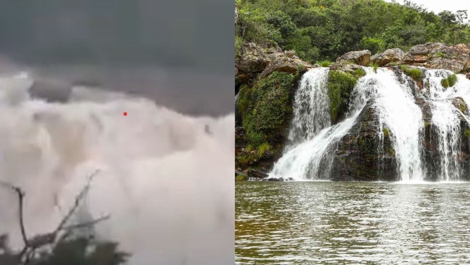 Volume de chuvas provoca “Cabeça D’água”, registrada em vídeo na Cachoeira da Filó