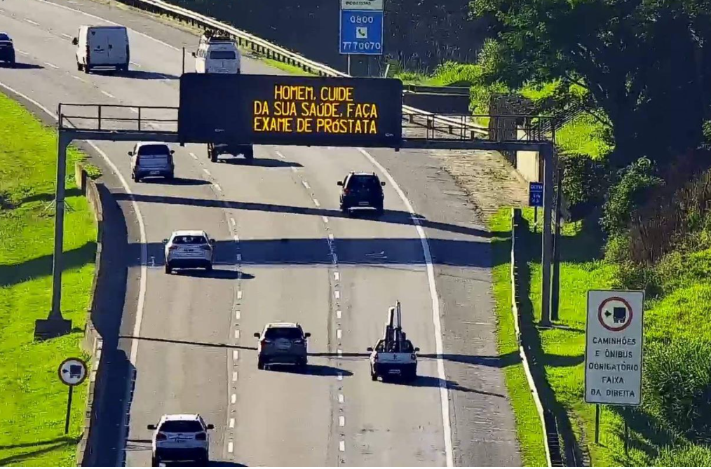 Mensagens nas rodovias reforçam a importância da prevenção do câncer de próstata