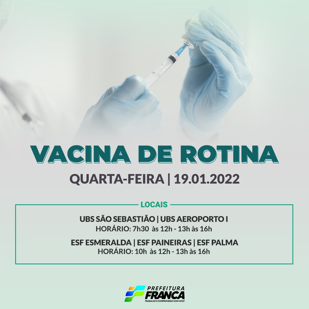 Multivacinação em Franca: confira locais e horário de atendimento nesta quarta, 19