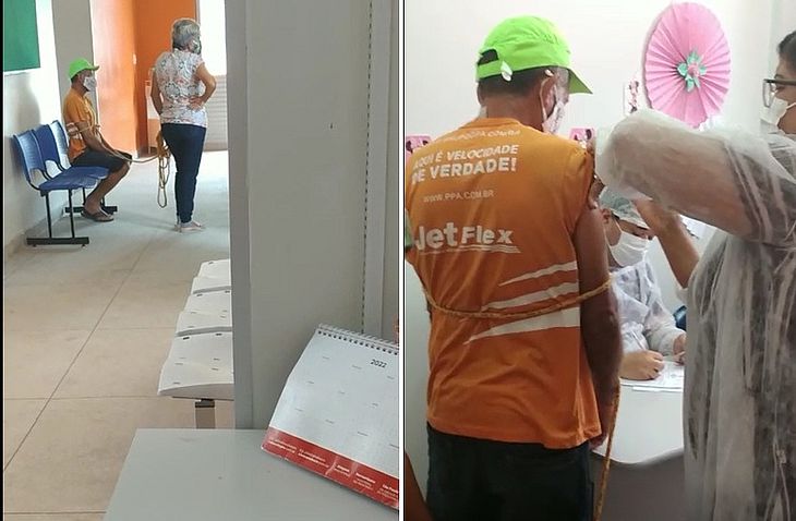 A verdadeira história da mulher que levou homem amarrado para vacinar contra Covid