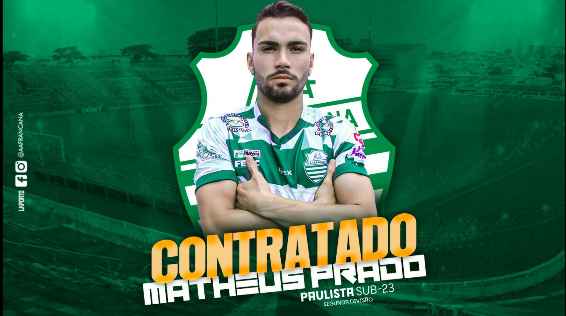Francana anuncia volante “da casa” para a disputa da Série B do Paulista