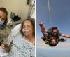 Paulistana de 80 anos vence Covid-19 e salta de paraquedas só para comemorar - Jornal da Franca