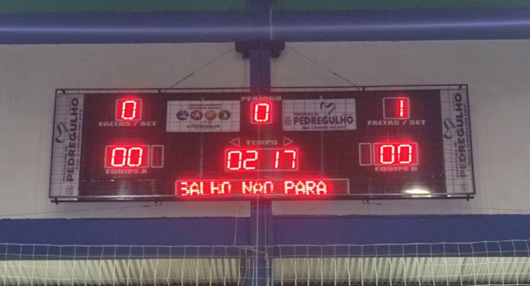 Prefeitura de Pedregulho instala moderno placar eletrônico no Ginásio Poliesportivo