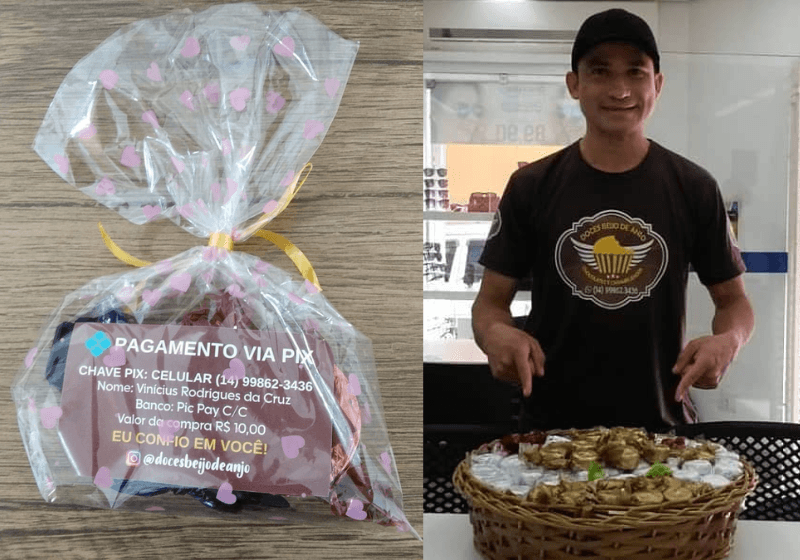 Vendedor de chocolate aposta na honestidade, vende fiado por Pix e aumenta os ganhos