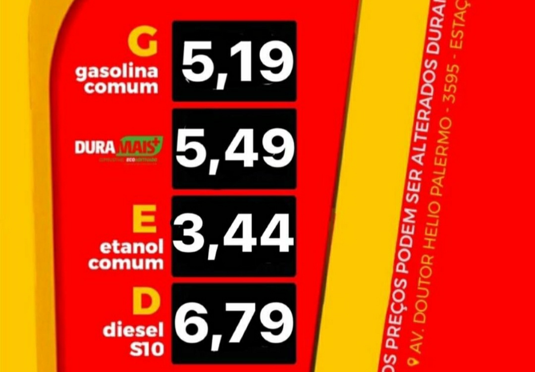 Posto de Franca vende Etanol a R$ 3,44 o litro em Franca. Gasolina está a R$ 5,19