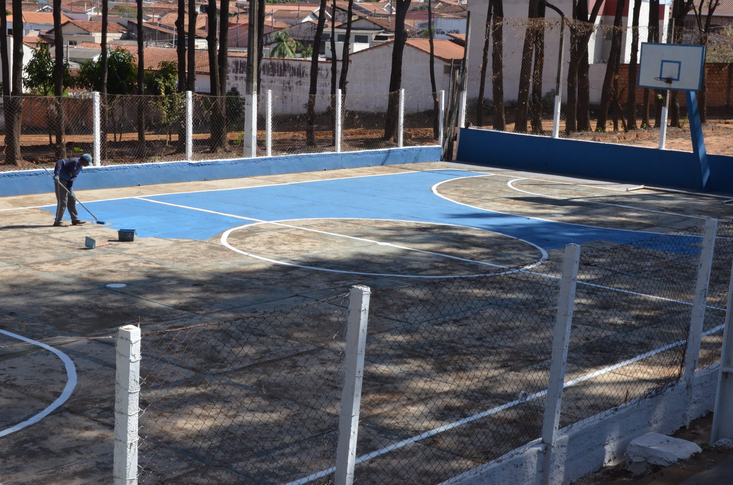 Em Franca, centro de esportes da Vila Santos Dumont segue com obras de revitalização