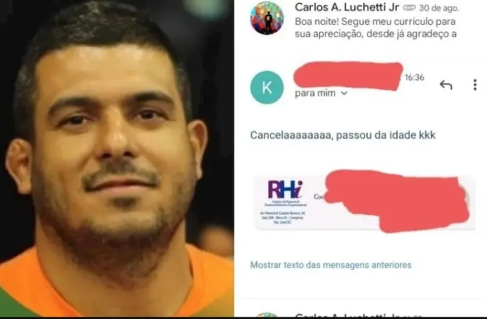 Homem envia currículo e recebe resposta inusitada: “Cancela, passou da idade!”