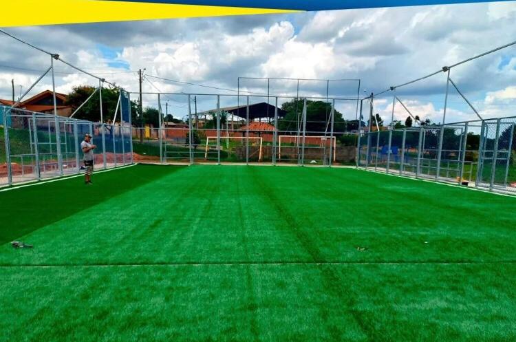 Areninha do bairro Santa Luzia, em Pedregulho, está prestes a ser inaugurada