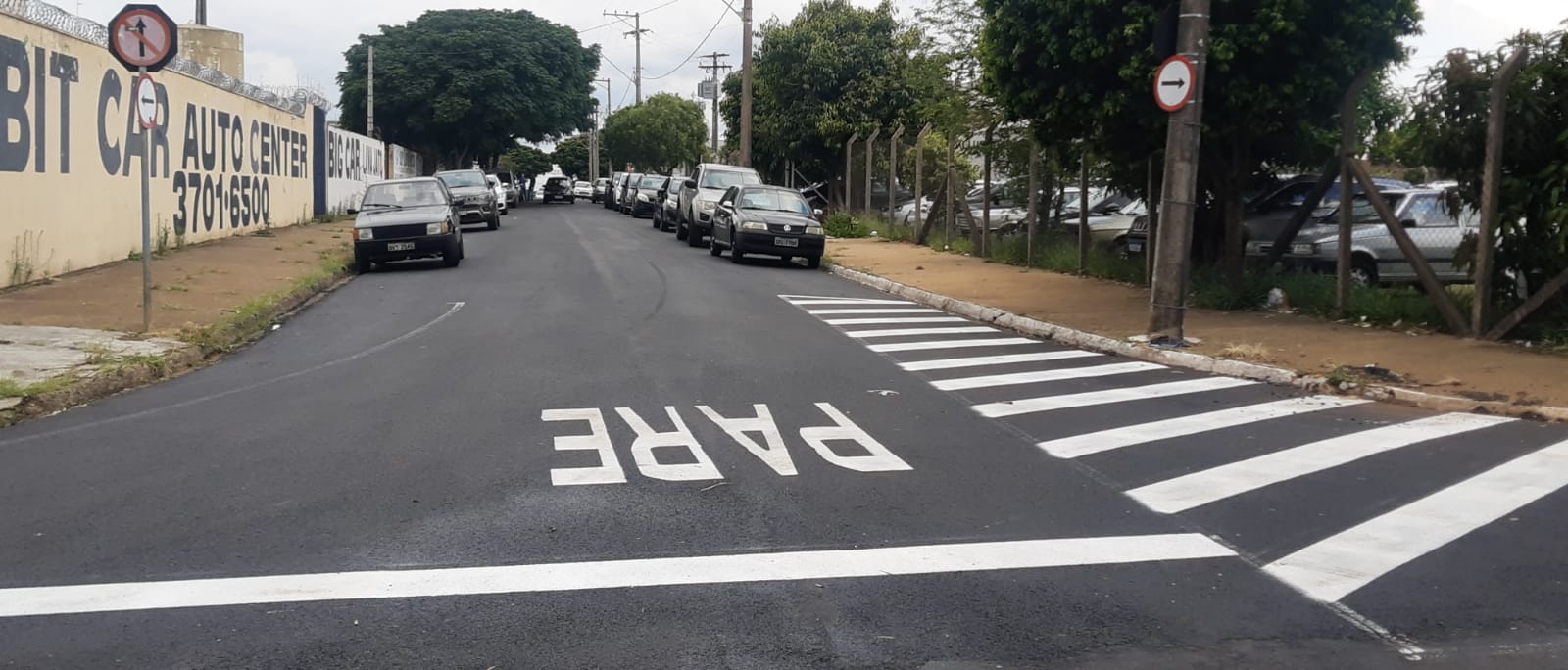 Em Franca, ruas recapeadas da região Sul recebem sinalização de solo