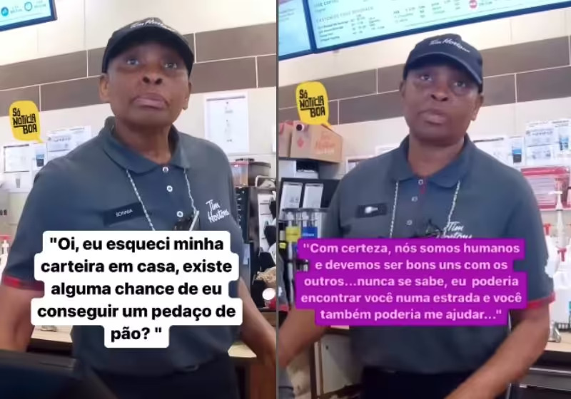 Atendente paga lanche para cliente e fica surpresa ao ganhar R$ 5 mil de presente
