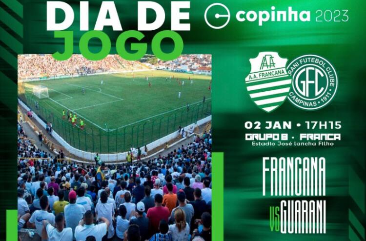 Francana estreia em casa na Copa São Paulo hoje (02), diante do tradicional Guarani