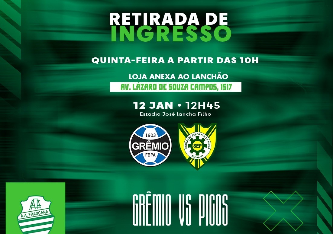 Francana distribui ingressos para jogo do Grêmio no Lanchão na manhã desta quinta