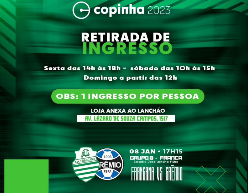 Francana faz distribuição de ingressos para jogo contra o Grêmio pela Copa São Paulo