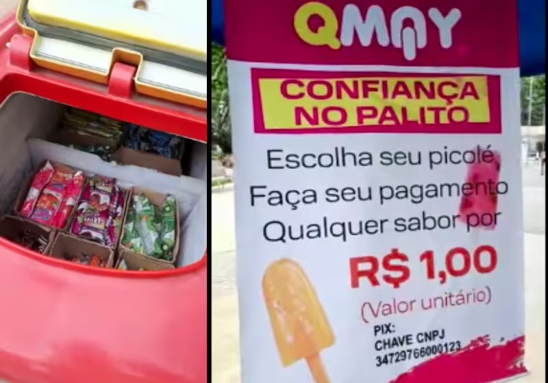 Sorveteria brasileira aposta na honestidade e vende picolés sem nenhum atendente