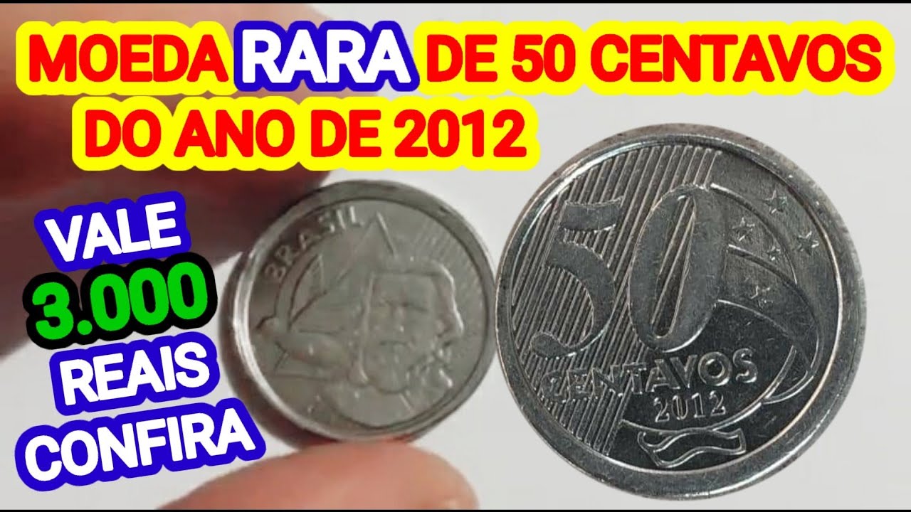 Moeda rara de 50 centavos pode valer de 3 até 4 mil reais. Veja se você tem uma