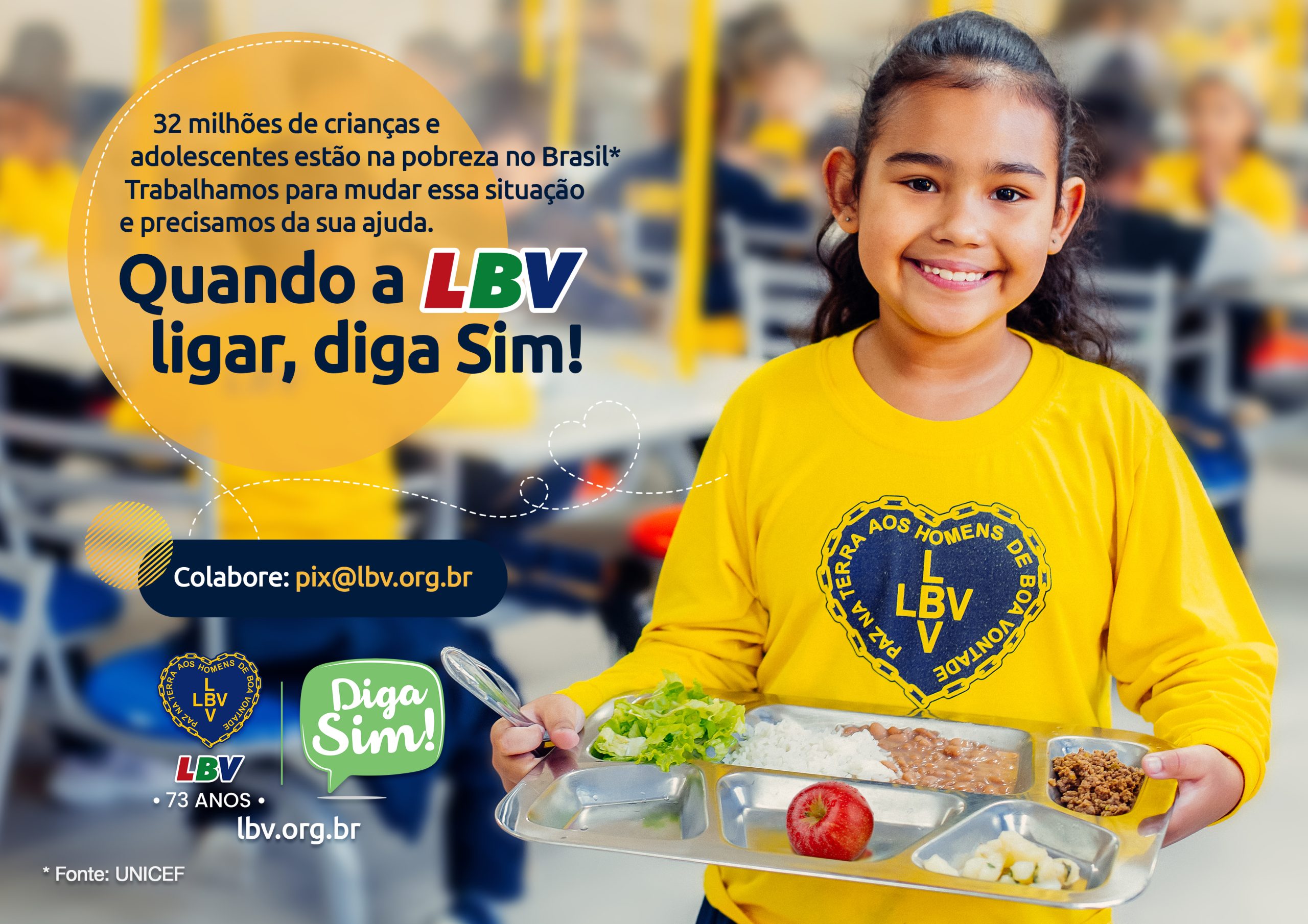 LBV em Franca está arrecadando alimentos não perecíveis para refeições das crianças