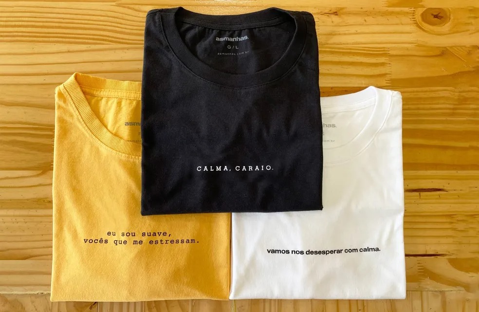 Casal cria e-commerce de camisetas com frases para quebrar o gelo e fatura 3 milhões