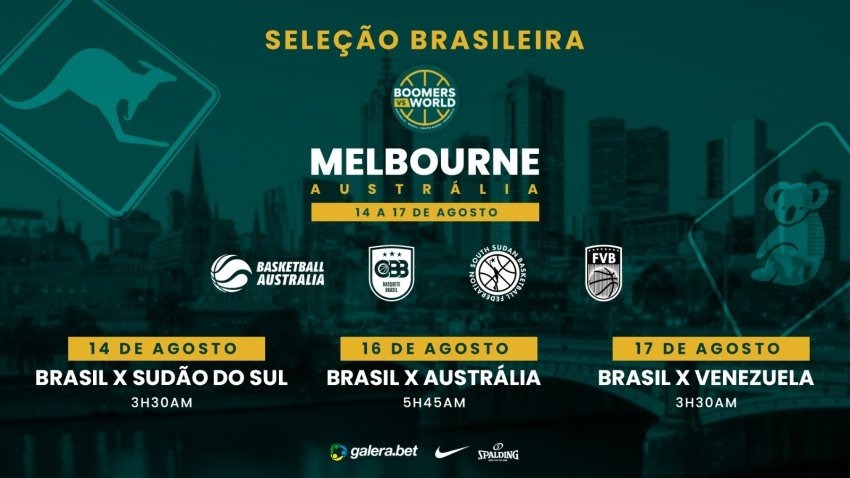 Em preparação para a Copa do Mundo, Brasil pega Austrália, Sudão do Sul e Venezuela