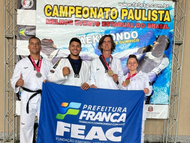 Taekwondo de Franca ganha 4 medalhas no Campeonato Paulista, sendo 2 de ouro