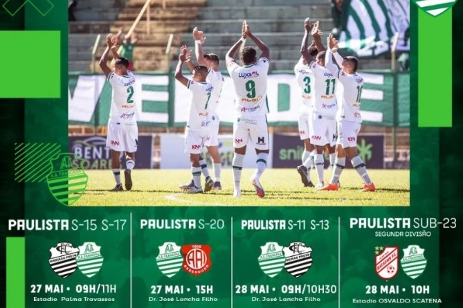 Garotada da Francana entra em campo contra o Comercial neste sábado pelo Paulista