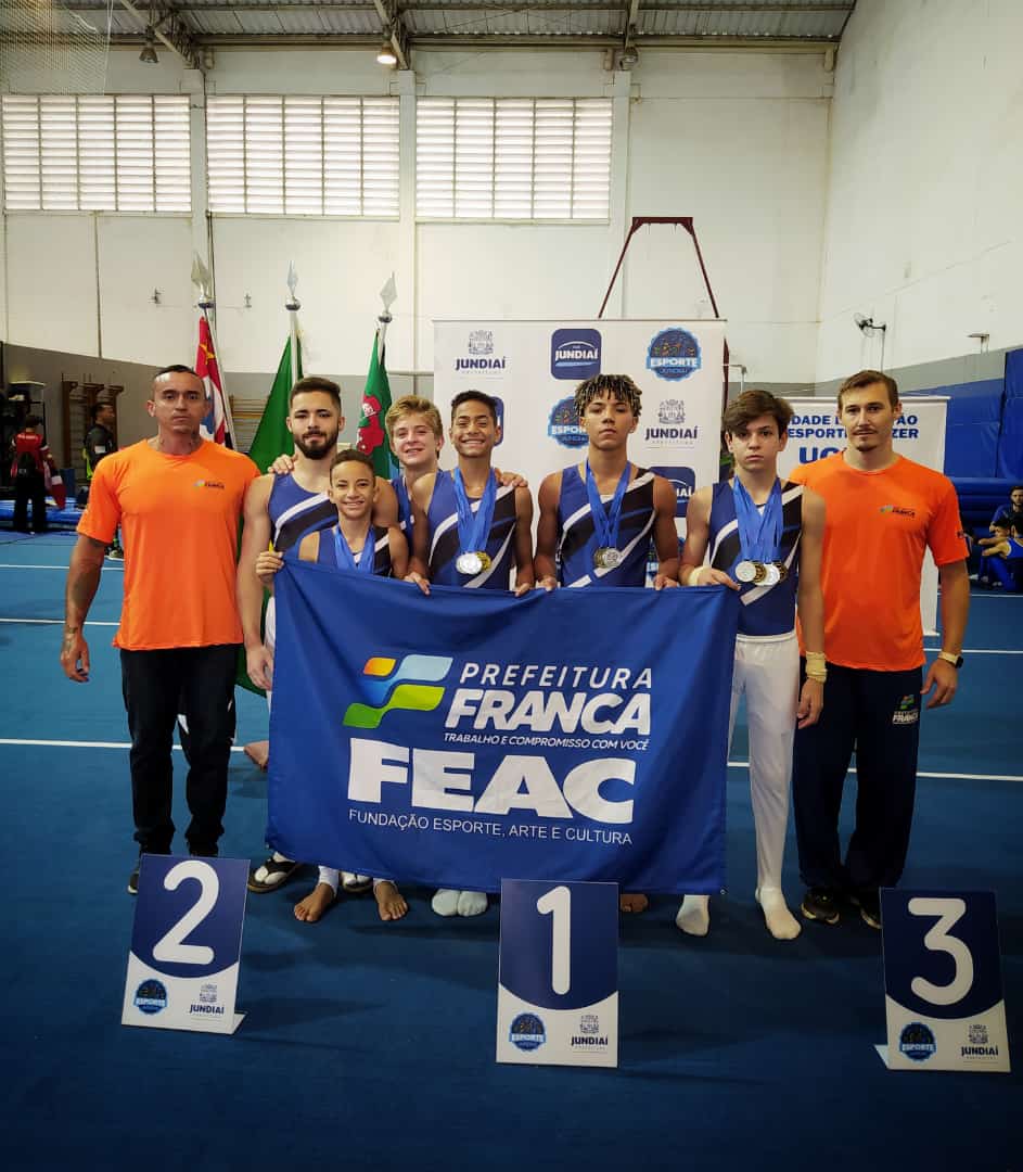 Equipe masculina de Ginástica Artística de Franca é destaque em competição