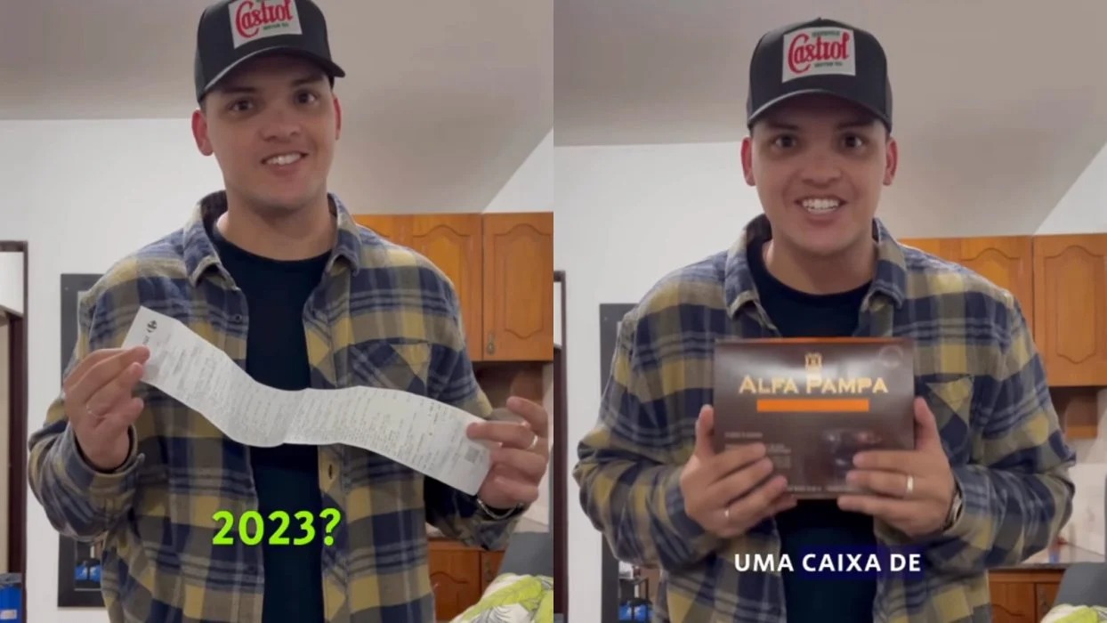 Jovem surpreende com o que se consegue comprar com R$ 100 em mercado da Argentina
