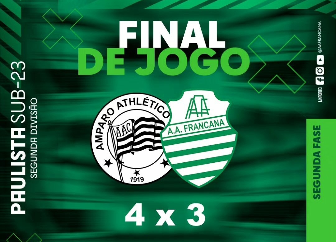 Francana toma quatro gols em meia hora e perde de virada para o Amparo pela Bezinha
