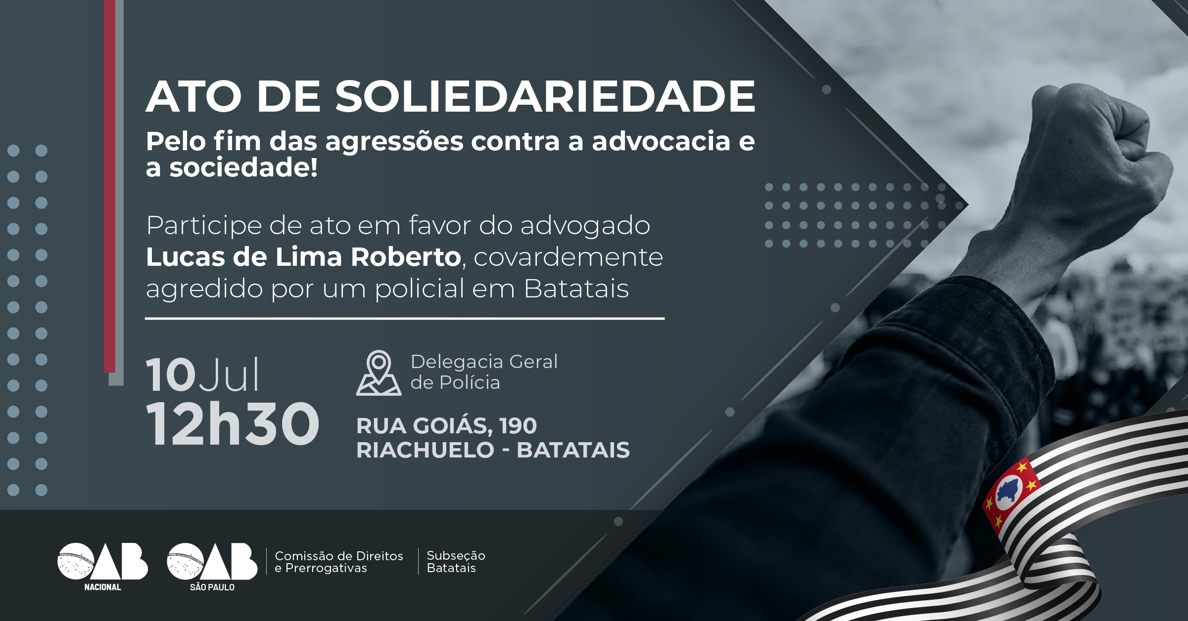 Advogado agredido em Batatais: OAB promoverá ato de solidariedade nesta segunda (10)