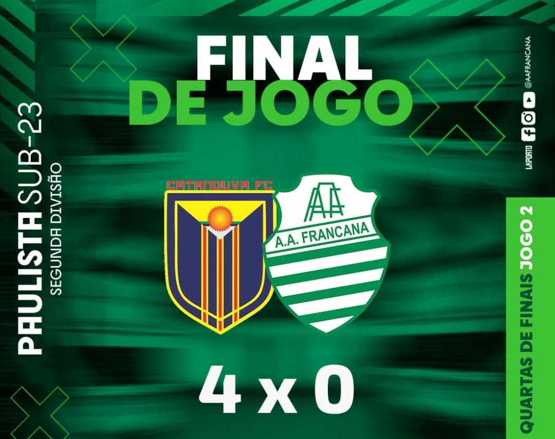 Francana é goleada pelo Catanduva por 4 a 0 e está eliminada do Campeonato Paulista