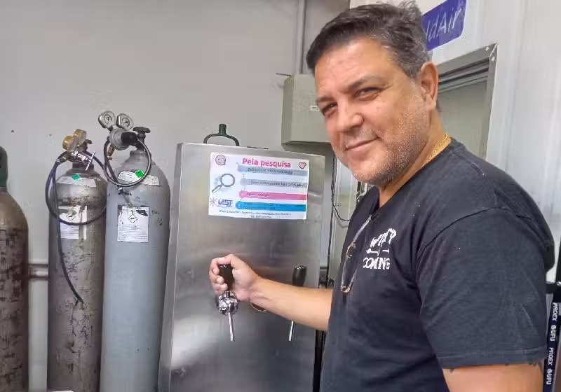 Homem de Uberlândia ganha prêmio das Nações Unidas por chopeira que polui 94% menos