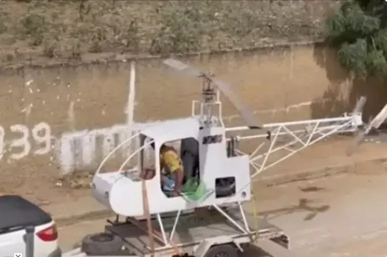 Agora a Nasa vem: brasileiro cria helicóptero caseiro com motor de Fusca
