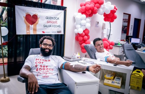 Helinho e David Jackson dão exemplo e fazem doação de sangue no hemocentro de Franca - Jornal da Franca