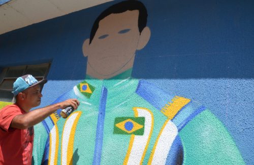 Grafite traz cor e arte aos vestiários do Poliesportivo - Jornal da Franca