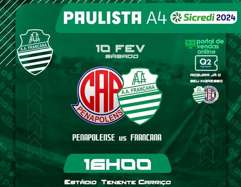 Francana busca neste sábado, contra a Penapolense, primeira vitória fora de casa